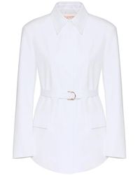 Valentino Garavani - Compact Poplin Pea Coat - Lyst