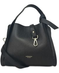 Avenue - Gisela Grained-Leather Tote Bag - Lyst
