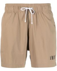 Amiri - Logo-Print Drawstring Bermuda Shorts - Lyst