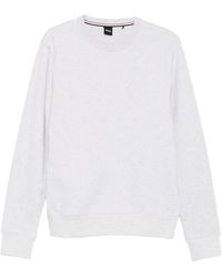 BOSS - Logo-Embroidered Cotton Sweater - Lyst