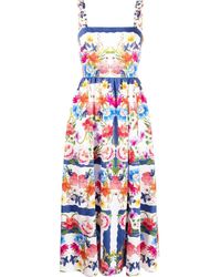 Borgo De Nor - Ninet Floral-print Cotton Midi Dress - Lyst