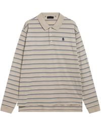 Prada - Polo Rayé À Manches Longues - Lyst