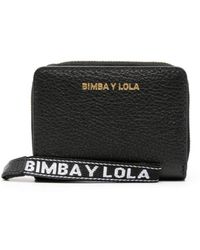 Bimba Y Lola Logo-debossed Leather Wallet in Gray
