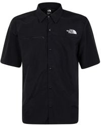 The North Face - Logo-Print Zip-Pocket Shirt - Lyst