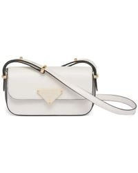 Prada - Emblème Leather Shoulder Bag - Lyst