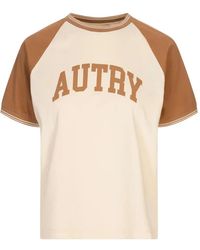 Autry - Logo-Print Raglan-Sleeve T-Shirt - Lyst