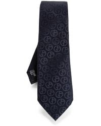Giorgio Armani - Logo-Jacquard Silk Tie - Lyst