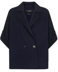 Weekend by Maxmara - Double-Breasted Short-Sleeve Coat - Lyst