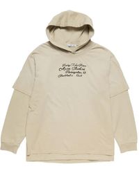 Acne Studios - Double-Layered Lettering-Detail Hoodie - Lyst