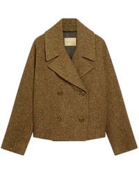 Momoní - Ketil Herringbone Double-Breasted Coat - Lyst