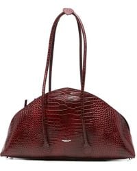 FEDERICO CINA - La Bauletto Schultertasche mit Kroko-Effekt - Lyst