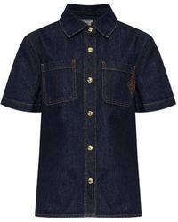 CASABLANCA - Short-Sleeve Denim Shirt - Lyst