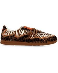 Colors Of California - Yahi Animal-Print Leather Sneakers - Lyst