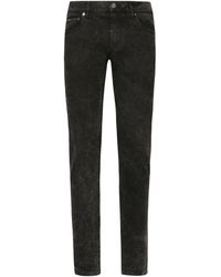 Dolce & Gabbana - Skinny Jeans Met Marmer-effect - Lyst
