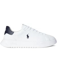 Polo Ralph Lauren - Leather Low-Top Lace-Up Sneakers - Lyst