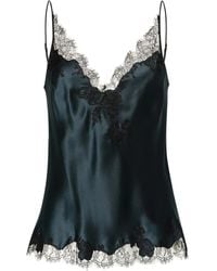 Carine Gilson - Lace-Trim Silk Camisole - Lyst