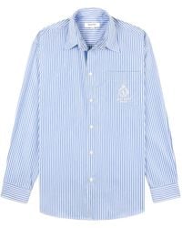 Sporty & Rich - Striped Embroidered Shirt - Lyst