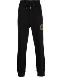 Versace - Logo-embroidered Cotton Track Pants - Lyst