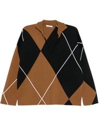 Max Mara - Sala Argyle-Pattern Sweater - Lyst