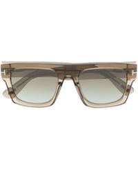 Tom Ford - Transparent Square-Frame Sunglasses - Lyst