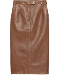 Prada - レザー ペンシルスカート - Lyst