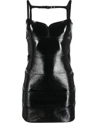 Courreges - Robe Courte À Découpes - Lyst