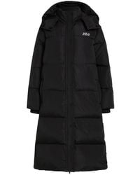 KARL LAGERFELD - Long Hooded Puffer Jacket - Lyst