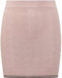 Amiri - Pointelle-Knit Mini Skirt - Lyst