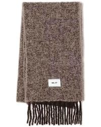 NN07 - Bufanda Scarftwo Con Parche Del Logo Y Flecos - Lyst