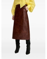 Essentiel Antwerp - Kind Crocodile-Effect Skirt - Lyst