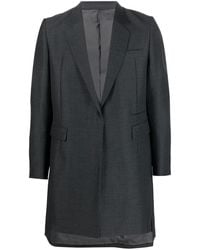 Undercover - Step-hem Single-breasted Tailored Coat - Lyst
