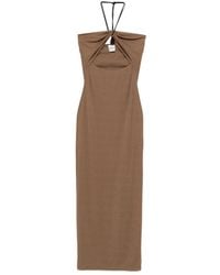 Nanushka - Special Strap Bandeau Midi Dress - Lyst