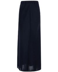 Max Mara - Sospiro Logo-Embroidered Elasticated Maxi Skirt - Lyst