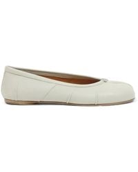 Maison Margiela - Alabaster Lamb Leather Ballet Shoe - Lyst