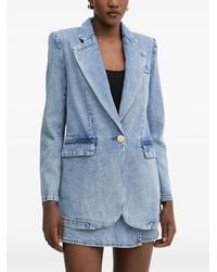 ARMANI EXCHANGE - Single-Breasted Denim Blazer - Lyst
