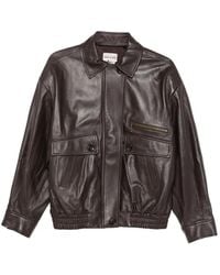 Semicouture - Zip-Up Leather Jacket - Lyst