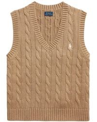 Polo Ralph Lauren - Cable-Knit V-Neck Vest - Lyst