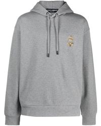 Dolce & Gabbana - Crown Bee-embroidered Hoodie - Lyst