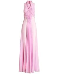 Genny - Robe Longue À Design Drapé - Lyst