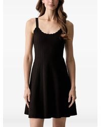 Morgan - Scallop-Edge Cable-Knit Mini Dress - Lyst