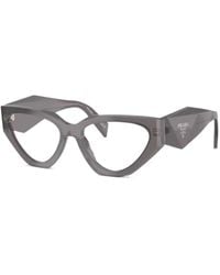 Prada - Brille Mit Geometrischem Gestell - Lyst
