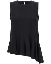 Kaos - Ruffled-Hem Sleeveless Blouse - Lyst