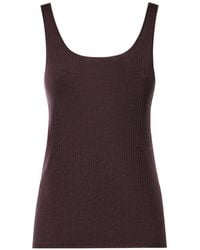 Pinko - Ribbed-Knit Wool Top - Lyst