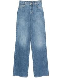 Emporio Armani - Washed Wide-Leg Jeans - Lyst