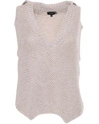Fay - Hooded Knit Top - Lyst