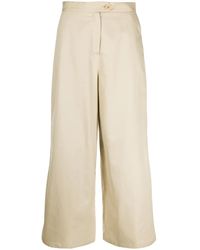Aspesi - Wide-Leg Cotton Trousers - Lyst