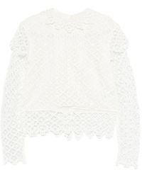 Isabel Marant - Lace-Pattern Long-Sleeve Top - Lyst
