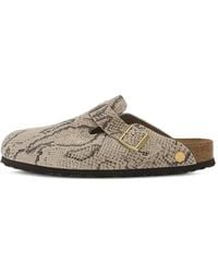 Birkenstock - Boston Snake-Print Clogs - Lyst