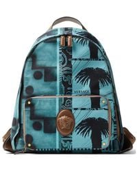 Versace - Lou Printed-Canvas Backpack - Lyst
