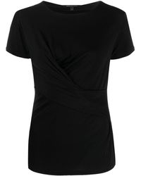 Armani Exchange - Gathered-detail Crew-neck T-shirt - Lyst